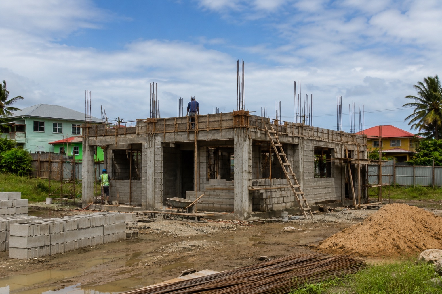 Concrete and masonry construction in Guyana