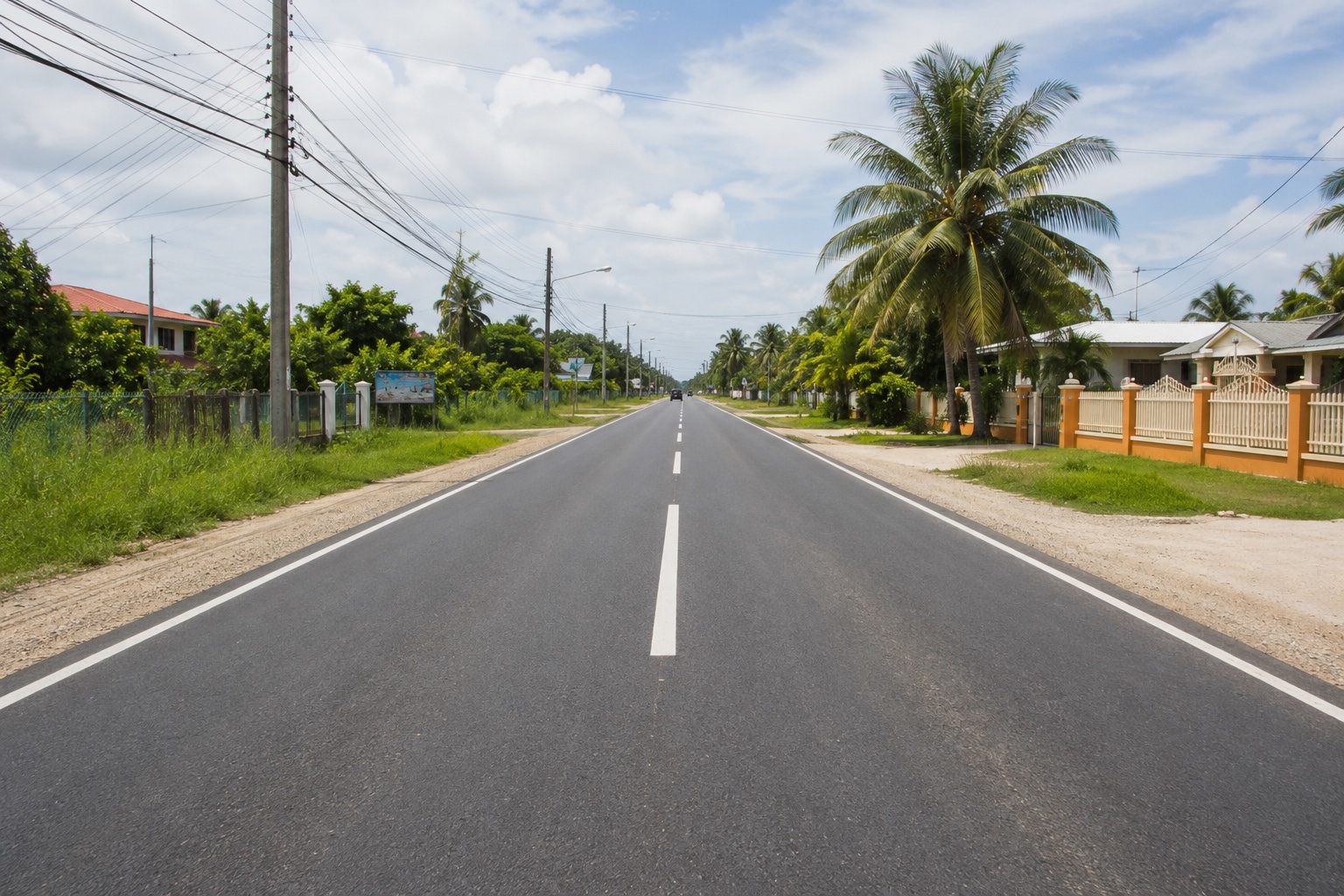 Road construction in Guyana